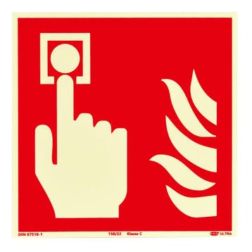 Brandmelder Bord (F005) / Brandalarm Fotoluminescerend V...