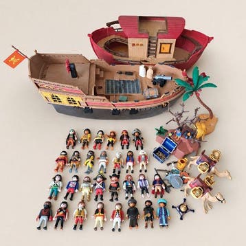 Playmobil - Pirates - Playmobil Piratenboot, ark, eiland en