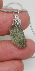 Prachtige Moldaviet-hanger Chlum. Moldavite - 0.96 g