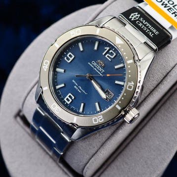 Orient - ORIENT Mako Solar Powered Baby Blue RN-WJ0002L, Nieuw