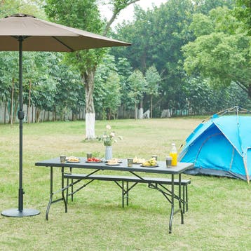 Klaptafel Ljusnarsberg tuintafel rechthoek 180x75x72 cm zwar, Tuin en Terras, Tuintafels, Verzenden, Nieuw