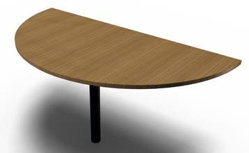 Nieuw Bureau aanbouwdeel halfrond 80x160cm HHV, Ophalen of Verzenden, Nieuw