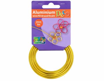 1x Vaessen Creative • Aluminiumdraad 2mmx5m Sunny yellow, Ophalen of Verzenden, Nieuw, Kraal