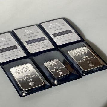 250 grams - 2 x 100g + 1 x 50 g - Zilver .999 - Albino, Postzegels en Munten, Edelmetalen en Baren