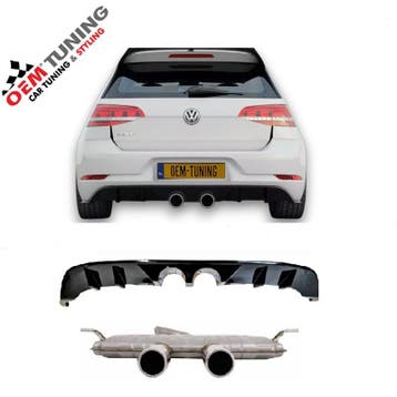DIFFUSER en UITLAAT GOLF 7.5 | R20-LOOK / R400 17-20, Volkswagen, Nieuw, Ophalen of Verzenden, Achter