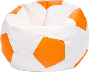 Zitzak Voetbal | Oranje/Wit | Premium | OP=OP, Ophalen of Verzenden, Nieuw, Oranje, Zitzak