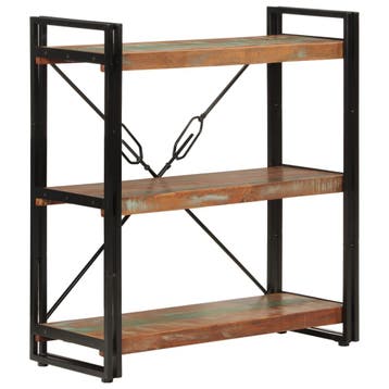 vidaXL Boekenkast 3-laags 77x30x80 cm massief recycled hout, Huis en Inrichting, Kasten | Boekenkasten, Verzenden, Nieuw, 50 tot 100 cm