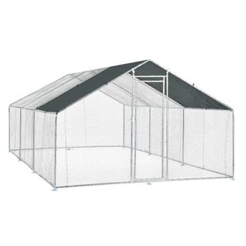 Kippenren Wels buitenren 3x6x2 m donkergroen pro.tec, Verzenden, Nieuw