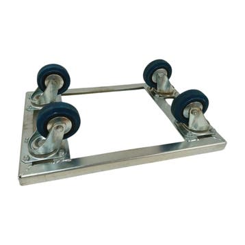 Dolly 55x36x16cm verzinkt met 4 rubberen zwenkwielen, 500kg, Ophalen of Verzenden, Overige typen, Emtrade NL