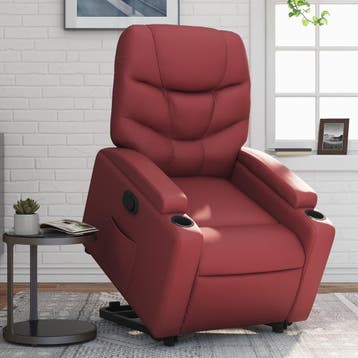 vidaXL Sta-op-stoel kunstleer wijnrood, Verzenden, Nieuw