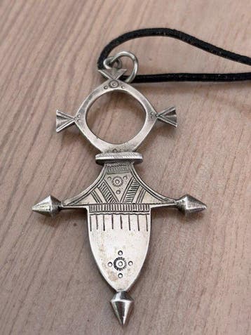 Zilver - Halsketting - Grootkruis van Agadez