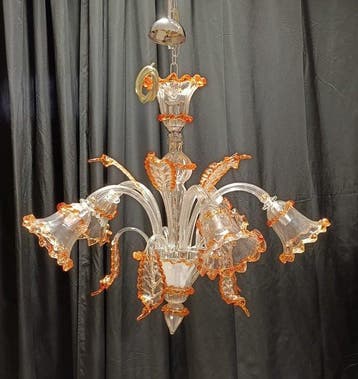 Kroonluchter - Fiamma - Muranoglas - 5 lampen