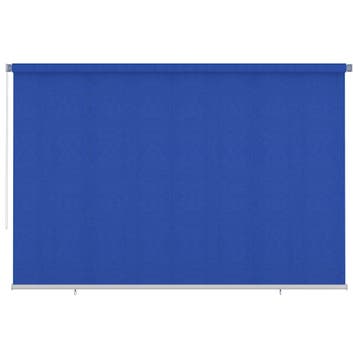 vidaXL Rolgordijn voor buiten 355(B)x230(H) cm HDPE blauw, Huis en Inrichting, Stoffering | Gordijnen en Lamellen, Verzenden, Nieuw