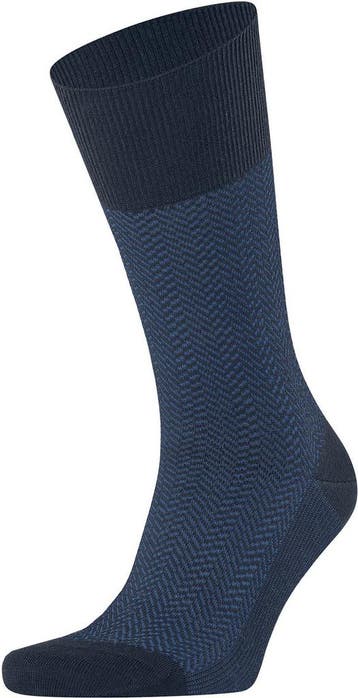 Falke Airport Herringstripe Sok Navy maat 43-46 Heren, Kleding | Heren, Sokken en Kousen, Verzenden, Nieuw, Blauw, FALKE