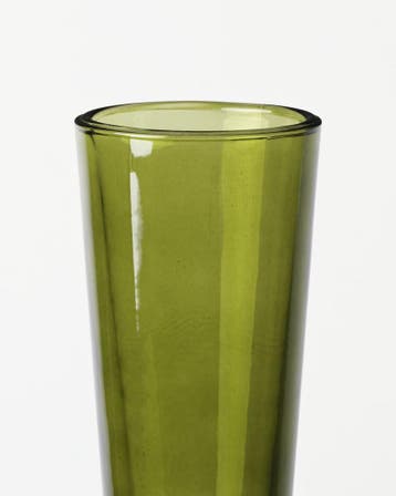 HEMA Vaas 8x20cm Zwier glas groen van €7.69 voor €5.38 sale, Verzenden, Nieuw, Groen