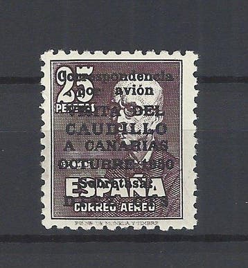 Spanje 1950 - Bezoek aan de Canarische Eilanden zonder, Gestempeld