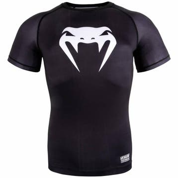 Venum Contender 3.0 Compression T Shirts S/S Zwart Wit, Ophalen of Verzenden, Nieuw