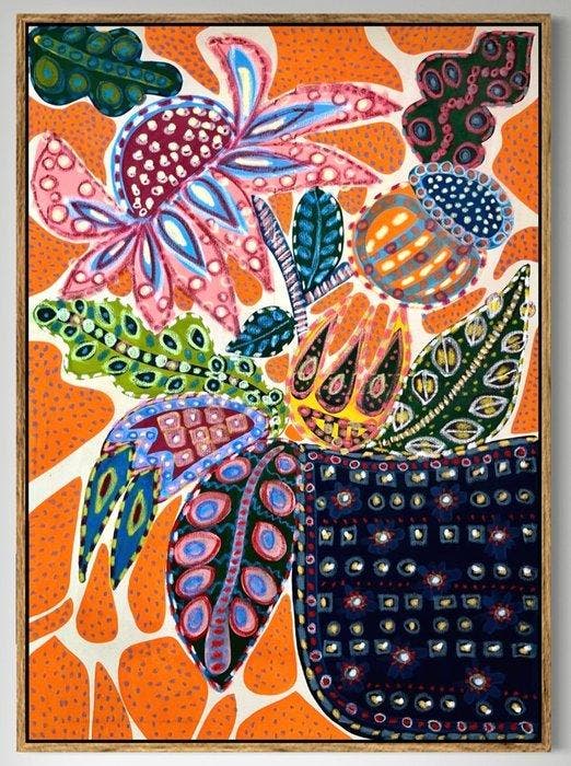 Maraé - Explosion Florale, Antiek en Kunst, Kunst | Schilderijen | Modern