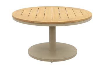 Canto ronde bijzettafel Ø70 cm. - Latte/Teak, Verzenden, Nieuw, Hout
