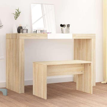 vidaXL Kaptafelkruk 70x35x45 cm bewerkt hout sonoma, Huis en Inrichting, Verzenden, Nieuw