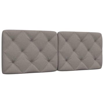 vidaXL Hoofdbordkussen 120 cm stof taupe, Verzenden, Nieuw, Stof