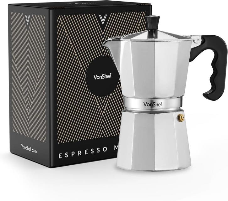 Percolator - Espresso maker - Inductie - 300 ml - RVS - VonS, Witgoed en Apparatuur, Koffiezetapparaten, Zo goed als nieuw, Verzenden