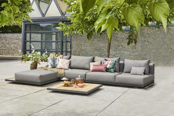 Suns Kota chaise loungebank XL light antraciet |, Ophalen of Verzenden, Nieuw