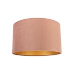 Velours lampenkap roze 35/35/20 met gouden binnenkant, Verzenden, Nieuw, Classic-antique