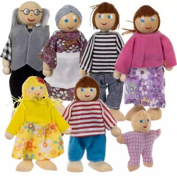 Kruzzel Miniatuurpoppen Set van 7 - Perfect voor Elk Popp..., Ophalen of Verzenden, Nieuw