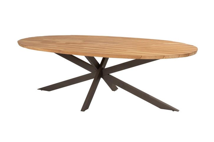 Taste Prado ovale tuintafel 240x115 cm - teak/terre, Tuin en Terras, Tuintafels, Nieuw, Hout, Rond, Verzenden