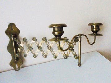 Wandkandelaar - Double wall candle holder, piano candle