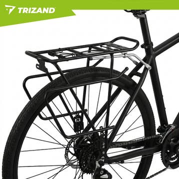 Trizand Zwarte aluminium fietsbagagedrager tot 25 kg voor..., Ophalen of Verzenden, Nieuw