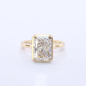 Ring - 14 karaat Geel goud - 4.32ct. tw. Diamant (Lab-grown), Nieuw