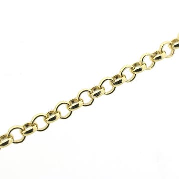 Gouden jasseron schakelketting, Ophalen of Verzenden, Gebruikt, Overige kleuren, Goud