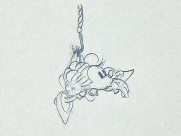 Walt Disney - Minnie Mouse-animatie tekening - Building a, Nieuw