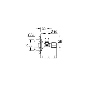 Hoekstopkraan Grohe Angle Valves Cool Sunrise Geborsteld, Ophalen of Verzenden, Nieuw