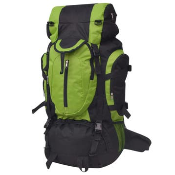 vidaXL Rugzak hiking XXL 75 L zwart en groen, Sieraden, Tassen en Uiterlijk, Tassen | Rugtassen, Verzenden, Nieuw