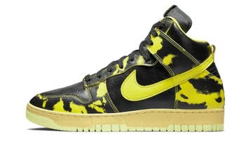 Nike Dunk High 1985 Yellow Acid Wash, Nieuw