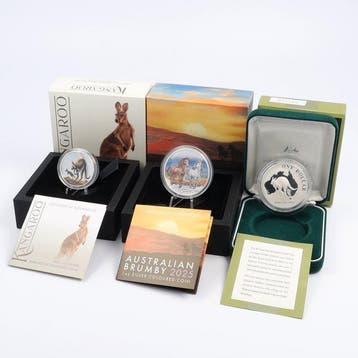 Australië. 1 Dollar 2000/2025 - Kangaroos & Brumby 1 Oz (3