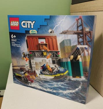 Lego Set - 60417 - City - Motoscafo della polizia e, Nieuw