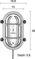 2dekans | Zuiver wandlamp Ovale vorm van zwarte aluminium -, Ophalen of Verzenden, Nieuw