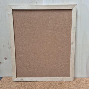 OUTLET - Prikbord met steigerhouten lijst - 100 x 118 cm, Huis en Inrichting, Woonaccessoires | Memoborden, Ophalen of Verzenden