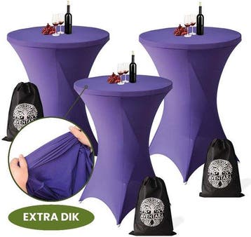 Statafelrok Paars x 3 – 80-85 x 110 cm – Luxe Paarse Stataf, Verzenden, Nieuw