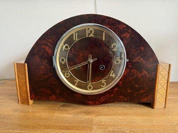 Klok - Art Deco Hout - 1920-1930, Antiek en Kunst, Antiek | Klokken