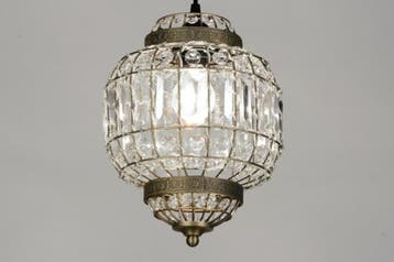 Rietveld Hanglampen - Brons - Kristal, Metaal, Verzenden, Nieuw