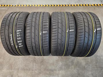 285/30/22 101Y AO HANKOOK ZOMERBANDEN 6,8MM PROFIEL 4X, Ophalen, Gebruikt, 285 mm, Overige maten