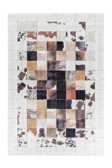Wasbaar Vloerkleed | Fiesta | Dierenprint | Wit | 140x200 cm, Verzenden, Nieuw