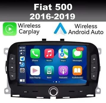 Fiat 500 2016-2019 radio navi dab+ android 14 apple carplay, Ophalen of Verzenden, Nieuw