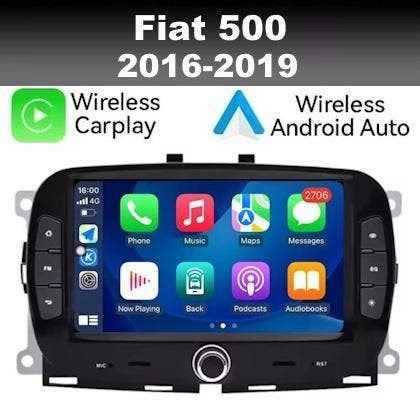 Fiat 500 2016-2019 radio navi dab+ android 14 apple carplay, Auto diversen, Autonavigatie, Nieuw, Ophalen of Verzenden