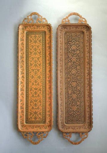Decoratief dienblad - Kashmir ca. 1930-1950 - India -